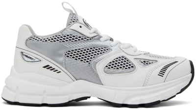 Axel Arigato White Marathon Runner Sneakers In White/silver