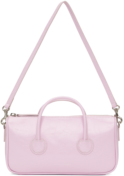Marge Sherwood Pink Small Zipper Bag In Candy Pink Crinkle