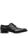 Tod's Classic Leather Brogue Shoes With Polished Finish In Animal Print