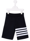 Thom Browne 4-bar Stripe Shorts In Blue