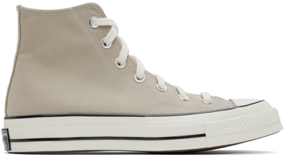 Converse Grey Chuck 70 High Sneakers In Papyrus/egret/black