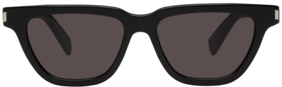 Saint Laurent Ysl Sl 462 Round Acetate Sunglasses In Black