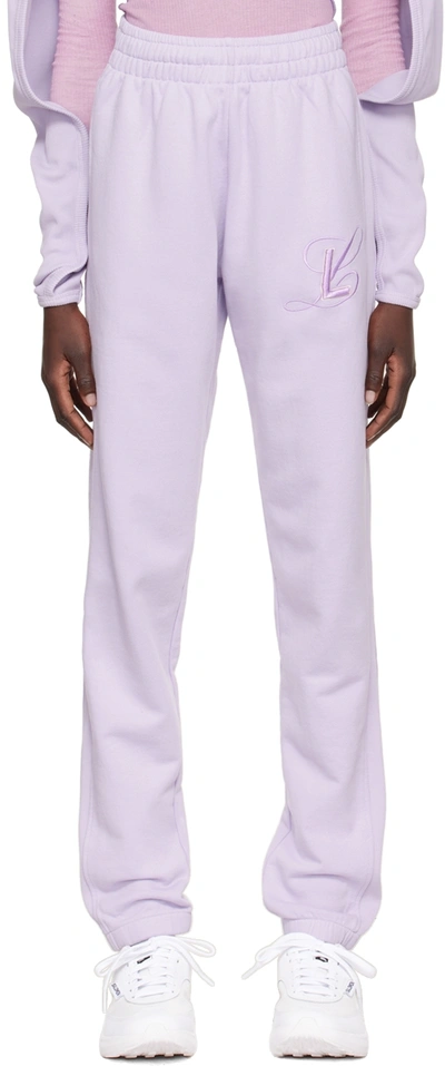 Luar Purple Logo Lounge Trousers