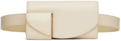 The Row Horizontal Belt Bag In Calf Leather In Ivory Pld