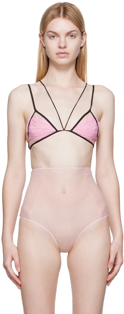 Nensi Dojaka Ssense Exclusive Pink Bra In 2 Blossom