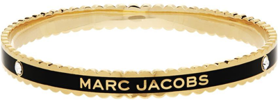 Marc Jacobs Black & Gold 'the Medallion' Bracelet
