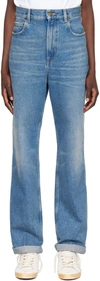 Golden Goose Golden Ws Cropped Flare Medium Wash Jeans In 50100 Blue