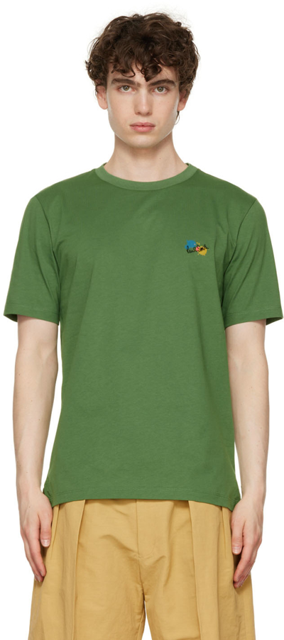 Paul Smith Green Paint Splatter T-shirt In 32 Greens