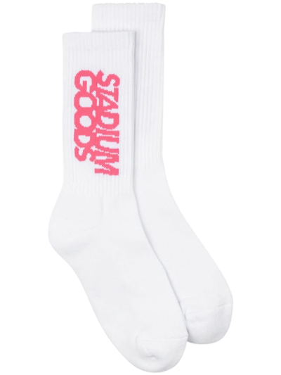 Stadium Goods Logo-print Crew Socks In White