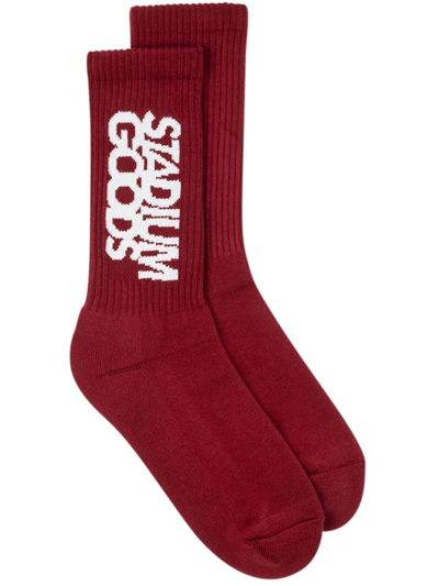 Stadium Goods Logo-print Crew Socks In Red