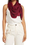 Calvin Klein Ck Brand Logo Chain Monogram Pashmina Scarf In Persimmon