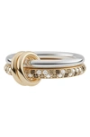 Spinelli Kilcollin Women's Virgo Petite Diamond Ring 18k Gold In Silver