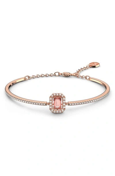 Swarovski Millenia Crystal Square Bangle Bracelet In Pink