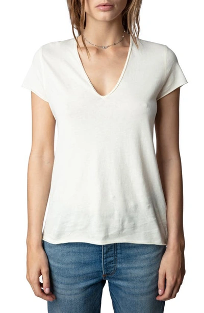 Zadig & Voltaire Story Wings Fishnet Cotton T-shirt In Nocolor