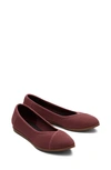 Toms Katie Knit Flat In Dark Red