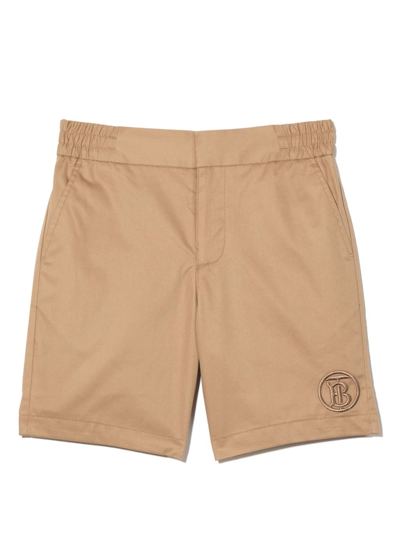 Burberry Teen Boys Beige Chino Shorts In Archive Beige