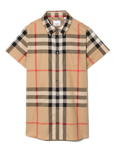 Burberry Teen Vintage Check Shirt In Brown