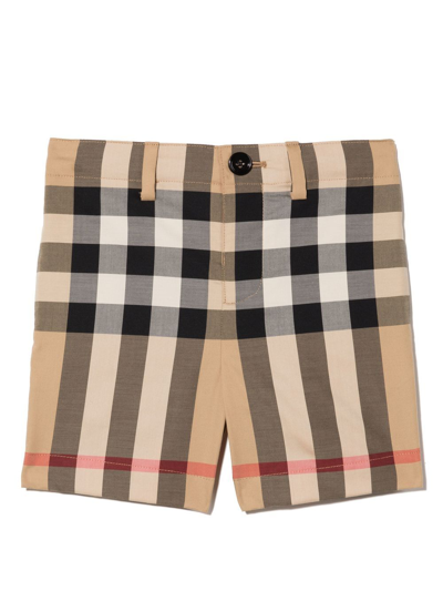 Burberry Babies' House Check Casual Shorts In Neutrals