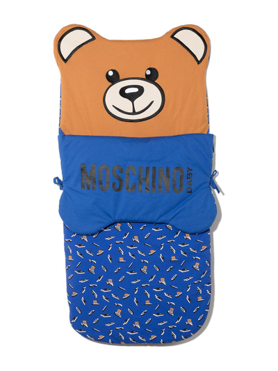 Moschino Teddy Bear Nest Blanket In Brown