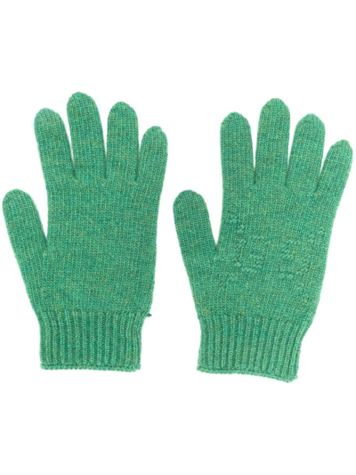 Gucci Kids' Full-finger Wool Gloves In Green