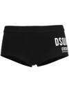 Dsquared2 Cotton Blend Ceresio Culotte With Printed Logo In Black
