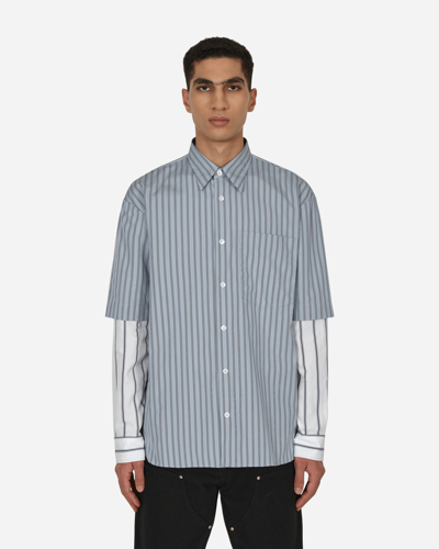国内発送送関込【DRIES VAN NOTEN】DOUBLE SLEEVE T-SHIRT Dries Van Noten Men's' Double Sleeve Shirt in Grey | LN-CC®