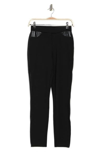 Ellen Tracy Vegan Pull On Ponte Leggings In Black