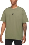 Nike Premium Essential Cotton T-shirt In Olive/black