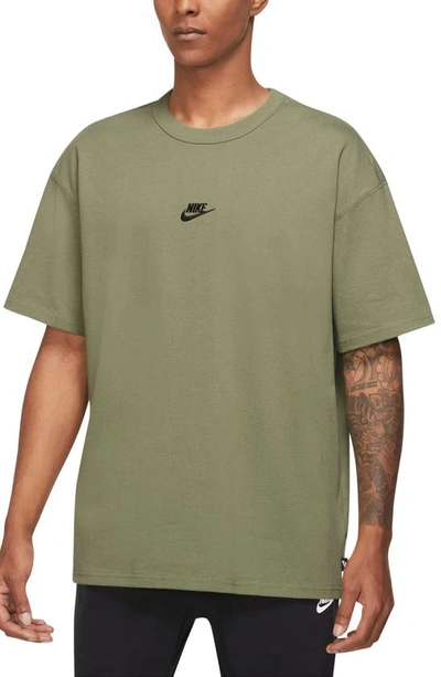 Nike Premium Essential Cotton T-shirt In Olive/black