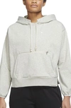 Nike Women's Dri-fit Swoosh Fly Standard Issue Pullover Basketball Hoodie In Grey