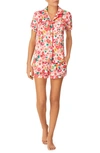 Kate Spade Print Short Pajamas In White Ditsy