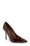 Jeffrey Campbell Trixy Pointed Toe Pump In Dark Brown Patent