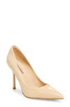Jeffrey Campbell Trixy Pointed Toe Pump In Light Natural Patent