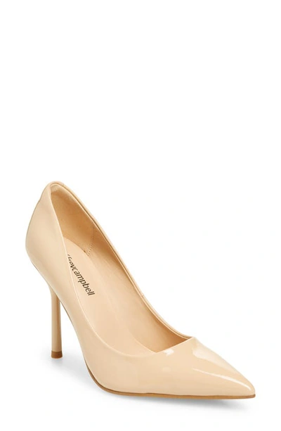 Jeffrey Campbell Trixy Pointed Toe Pump In Light Natural Patent