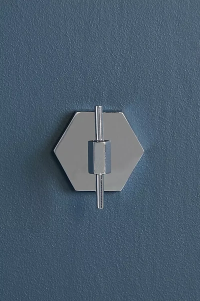 Anthropologie Hexagon Towel Hook In Silver