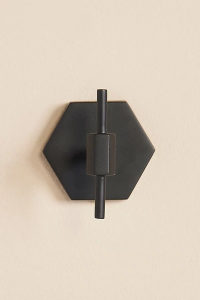 Anthropologie Hexagon Towel Hook In Black