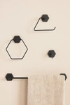 Anthropologie Hexagon Towel Bar In Black