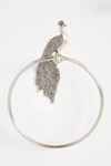 Anthropologie Ida Peacock Towel Ring In Silver