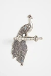 Anthropologie Ida Peacock Towel Hook In Silver