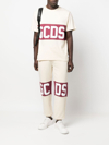 Gcds Cotton T-shirt With Logo Band In Red