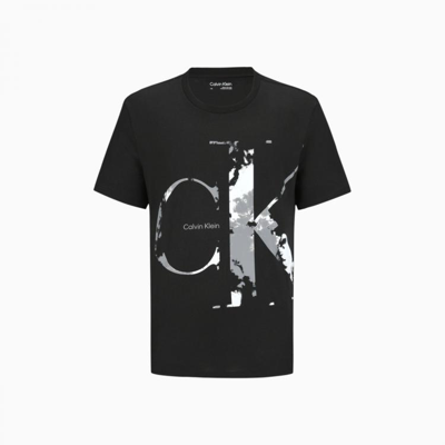 Calvin Klein Ckjeans22春夏新款男士纯棉透气扎染印花圆领短袖t恤40dc843 In Black | ModeSens