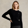 Ralph Lauren Cable Wool-cashmere Crewneck Sweater In Polo Black
