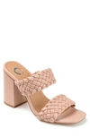 Journee Collection Melissa Braided Strap Pump In Blush