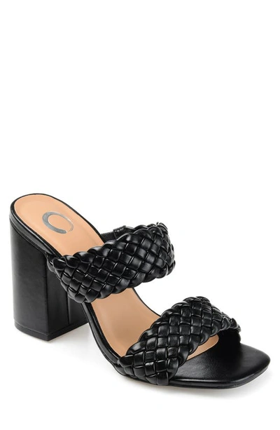 Journee Collection Melissa Braided Strap Pump In Black