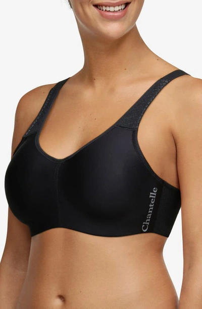 Chantelle Lingerie Everyday High Support Underwire Sports Bra In Black/ Grey-11