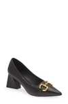 Jeffrey Campbell Happy Hour Pointed Toe Pump In Black Gold