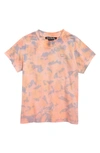 Acne Studios Face-patch Tie Dye-print Cotton-jersey T-shirt 3-10 Years In Peach Orange