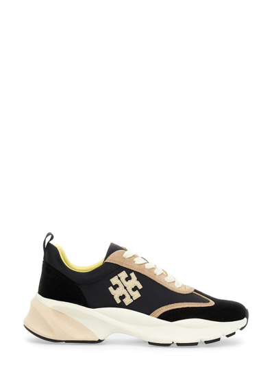 Tory Burch Suede And Nylon Good Luck Sneakers In Black