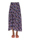 Isabel Marant Womens Multicolor Other Materials Skirt In Purple