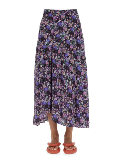 Isabel Marant Womens Multicolor Other Materials Skirt In Purple